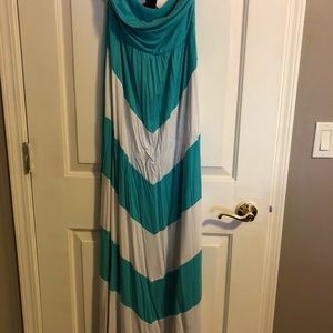 Teal maxi dress! Like new!